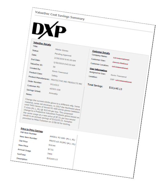 DXP成本汇总